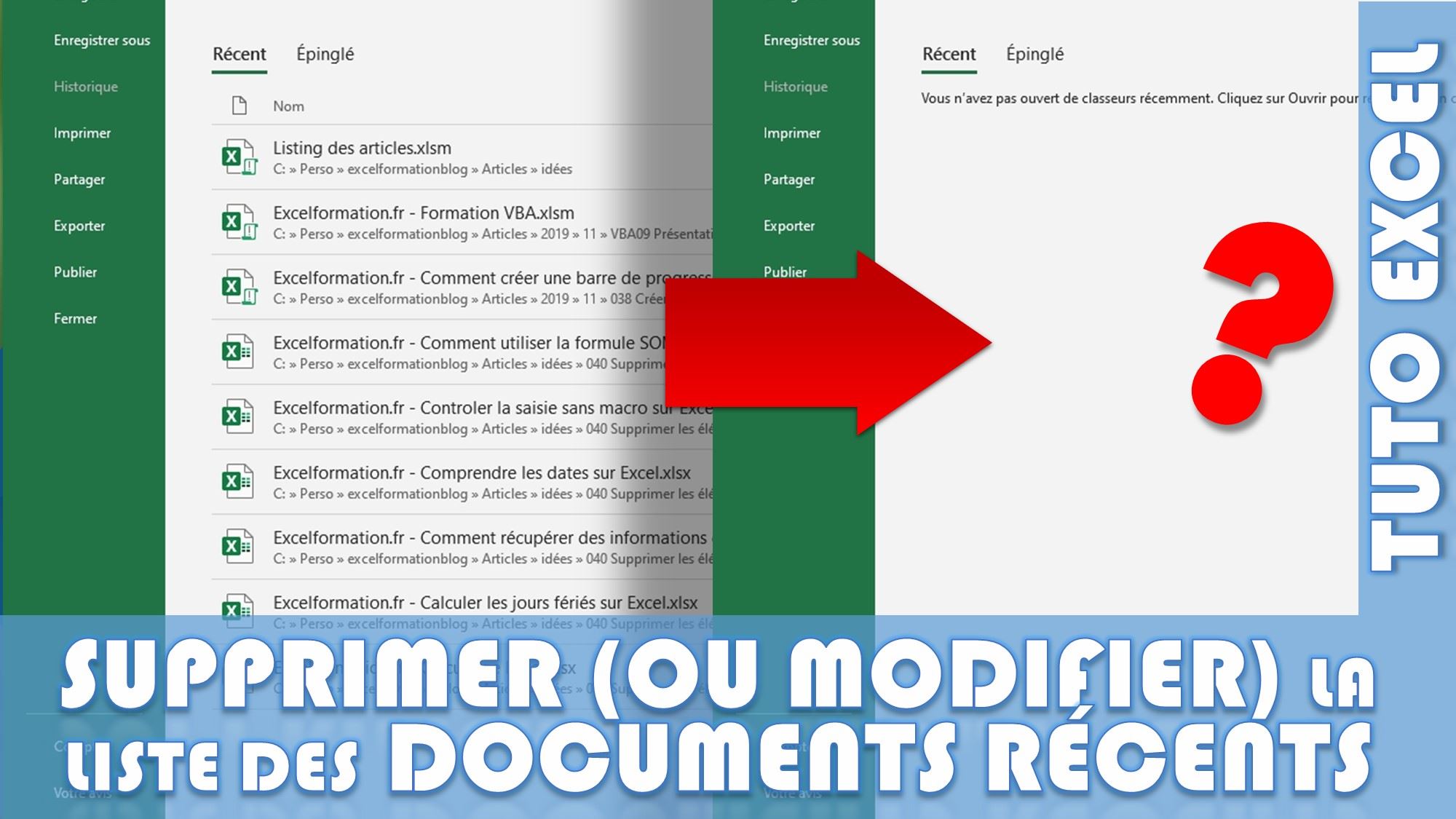 Comment Effacer Et Personnaliser La Liste Des Documents