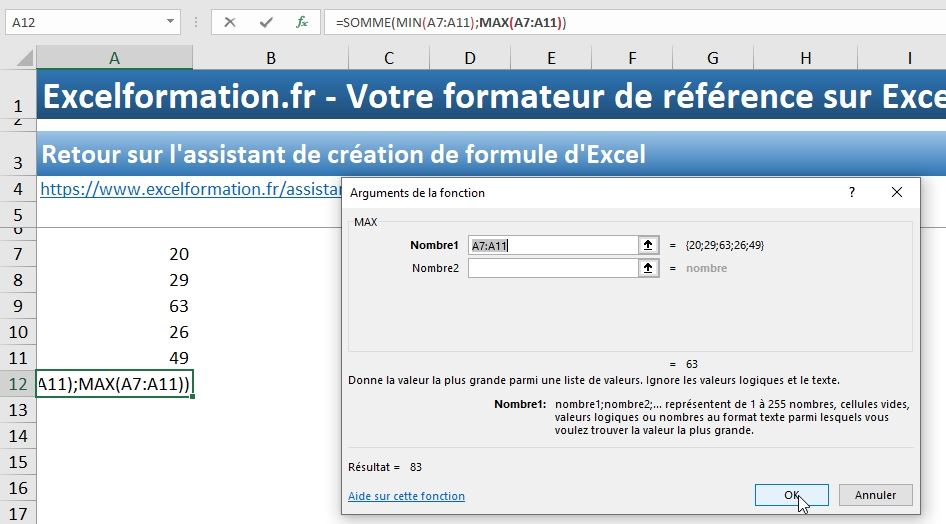 Excel formation - assistant création formules - 14