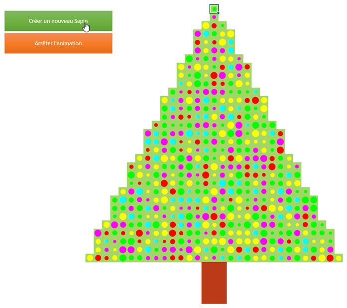 Excel formation - sapin noel - 15
