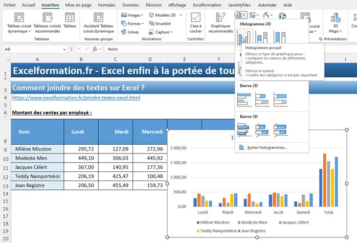 Excel formation - 0003-graphique totalisé - 02