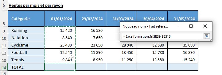 Excel formation - 0023-Plages nommées relatives - 05