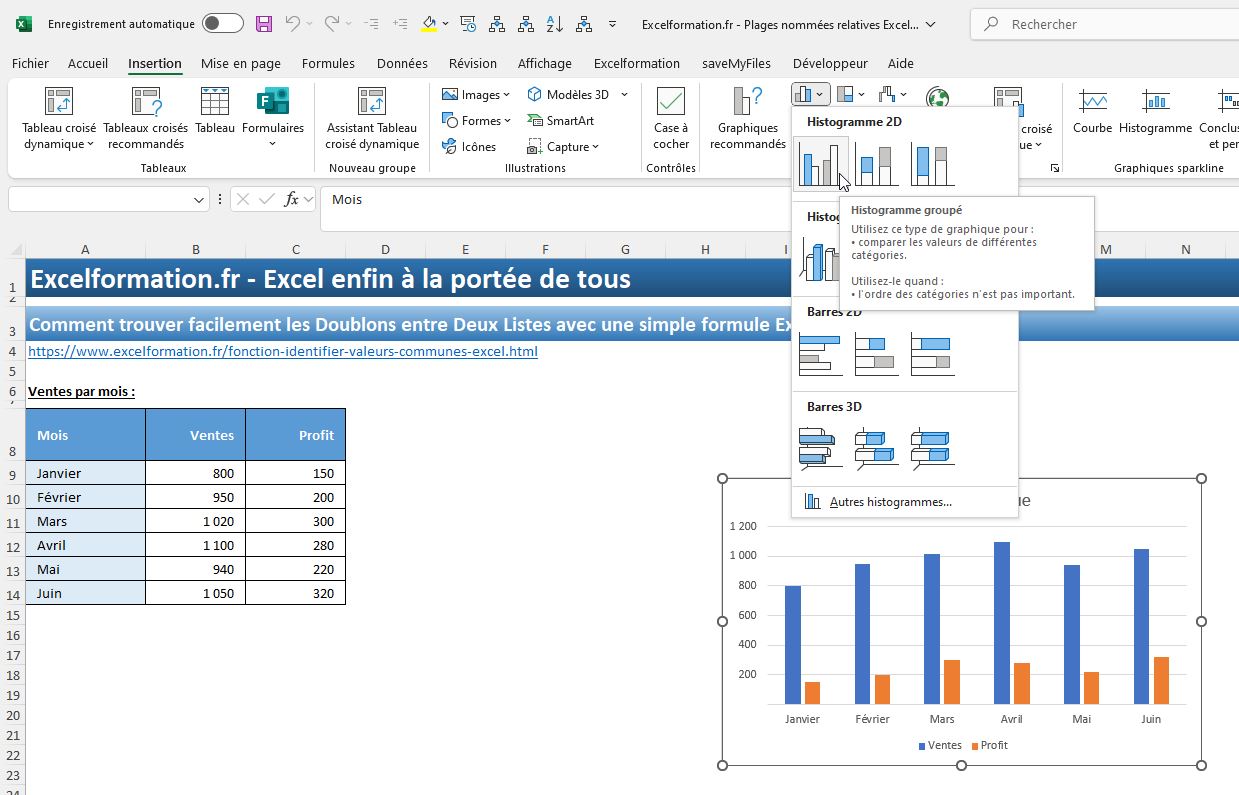 Excel formation - 0024-Tableau actualise Excel - 04