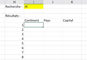 Excel formation - video comment crer un moteur de recherche filtres labors