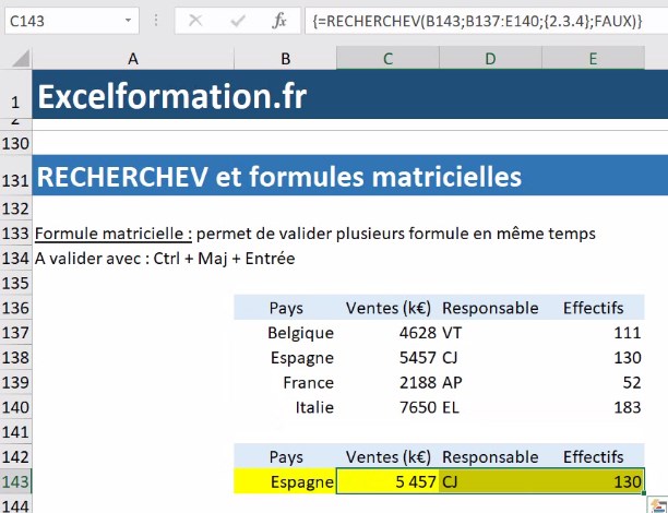 Excel formation - formation vido gratuite tout absolument tout savoir sur la formule recherchev