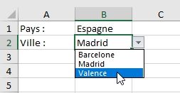 Excel formation - Comment créer des listes déroulantes en cascade - 22