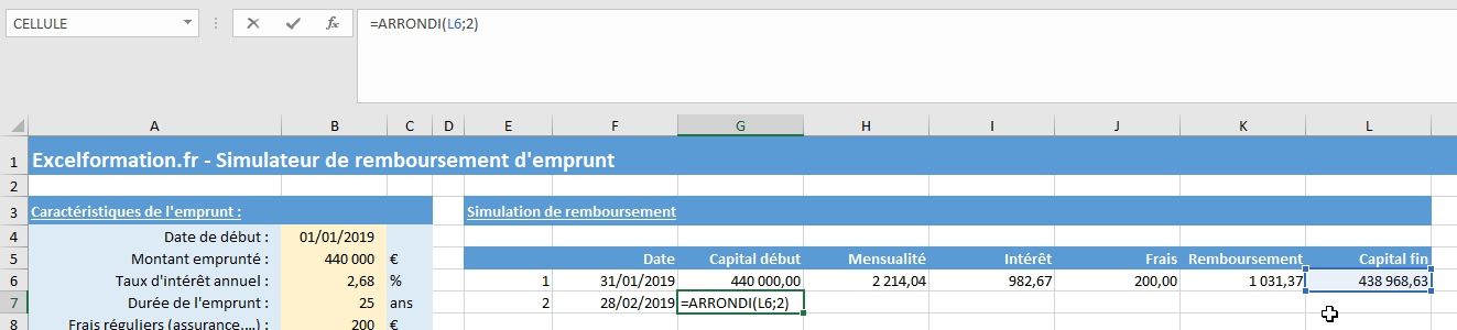 Comment Créer Un Simulateur Damortissement Demprunt Bancaire Sur Excel Excel Formation 2022 4209