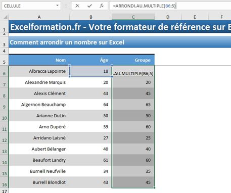 Excel formation - Comment arrondir un nombre sur Excel - 13
