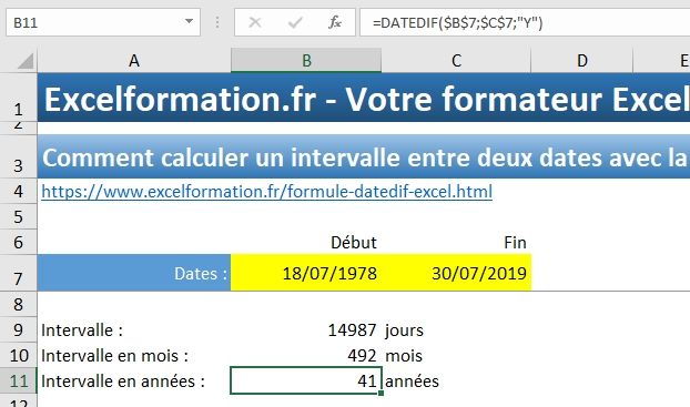 Comment Calculer Une Différence Entre Deux Dates Avec La Formule ...