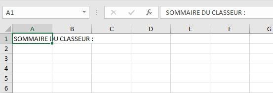 Comment créer un sommaire automatique et généré en 1 clic sur Excel