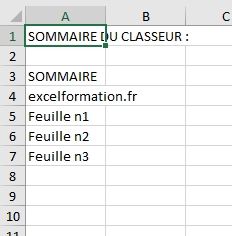 Comment créer un sommaire automatique et généré en 1 clic sur Excel