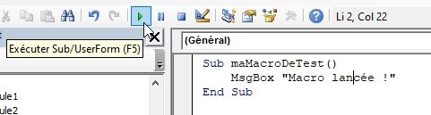 Excel formation - VBA08 lancer procédure - 01