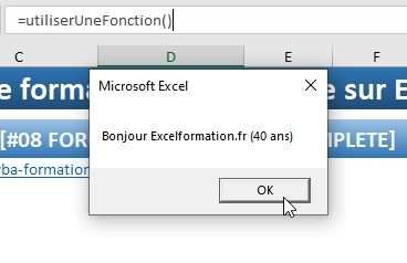 Excel formation - VBA08 lancer procédure - 22