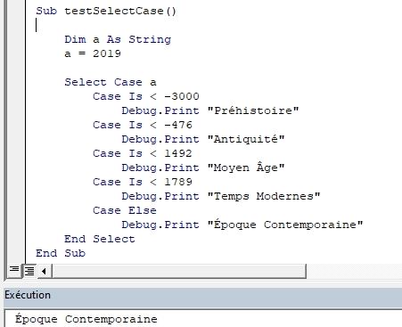 Excel formation - VBA14 - Select case - 04