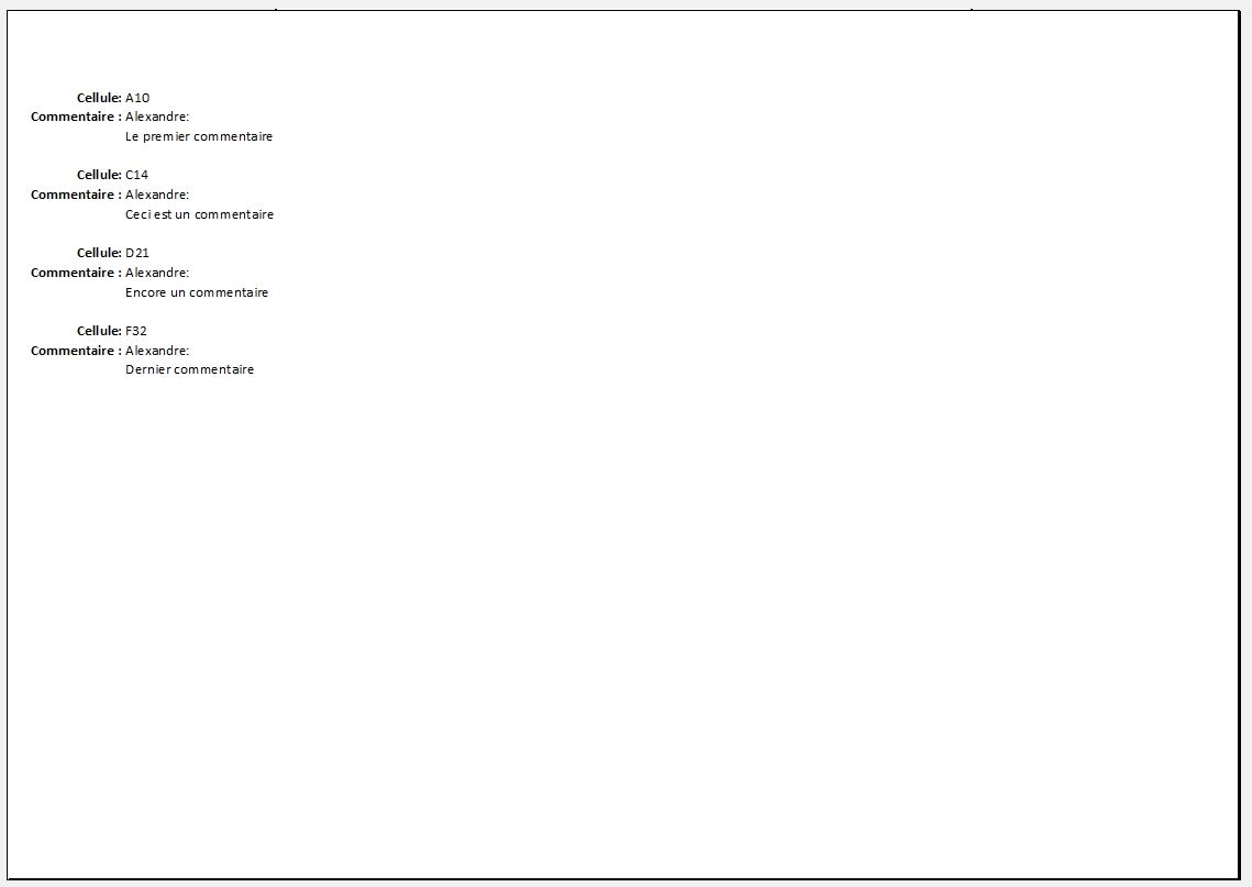Excel formation - Comment imprimer les commentaires Excel - 09