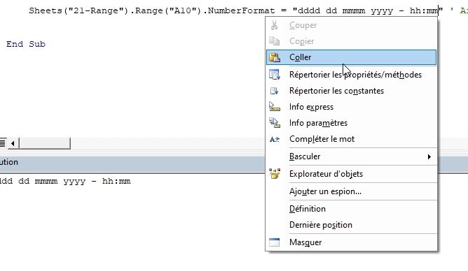 Excel formation - VBA21 - objet Range - 15