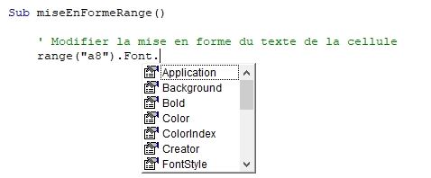 Excel formation - VBA21 - objet Range - 18