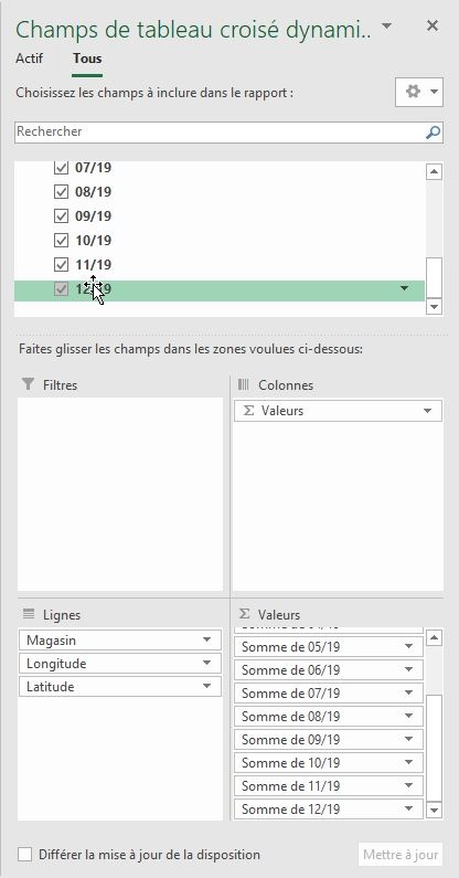 Excel formation - Afficher des données sur une carte - 14