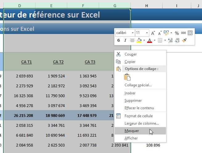 Comment Masquer Ou Afficher Des Cellules Dans Excel – Apprendre Excel ...