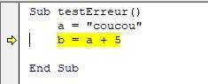 Excel formation - VBA29 Les erreurs de VBA 1 - 02