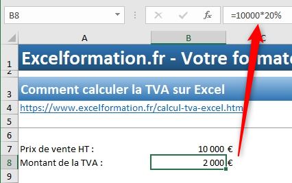 Comment calculer la TVA sur Excel - Excel formation