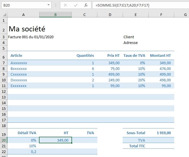 Comment calculer la TVA sur Excel - Excel formation