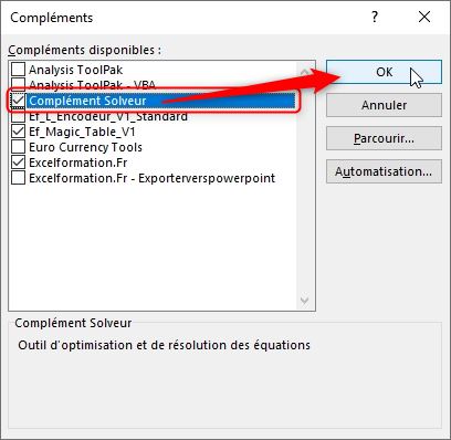 Excel formation - solveur excel - 03