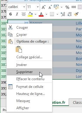 Excel formation - classement football - 50