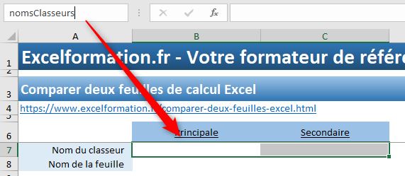 Excel formation - comparer deux feuilles de calcul - 06
