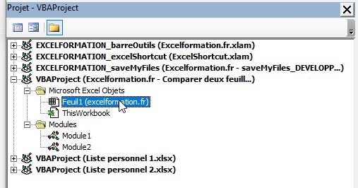 Excel formation - comparer deux feuilles de calcul - 09