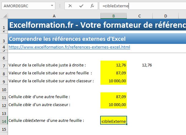 Excel formation - references externes - 12