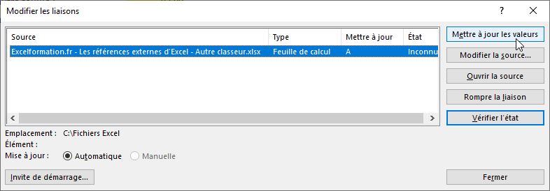 Excel formation - references externes - 15