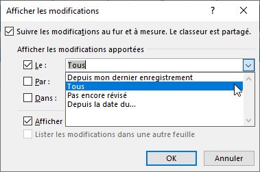 Excel formation - suivre les modifications fichier - 06