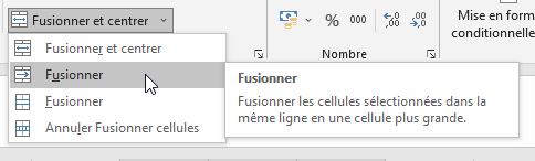 Excel formation - pas de fusion - 06