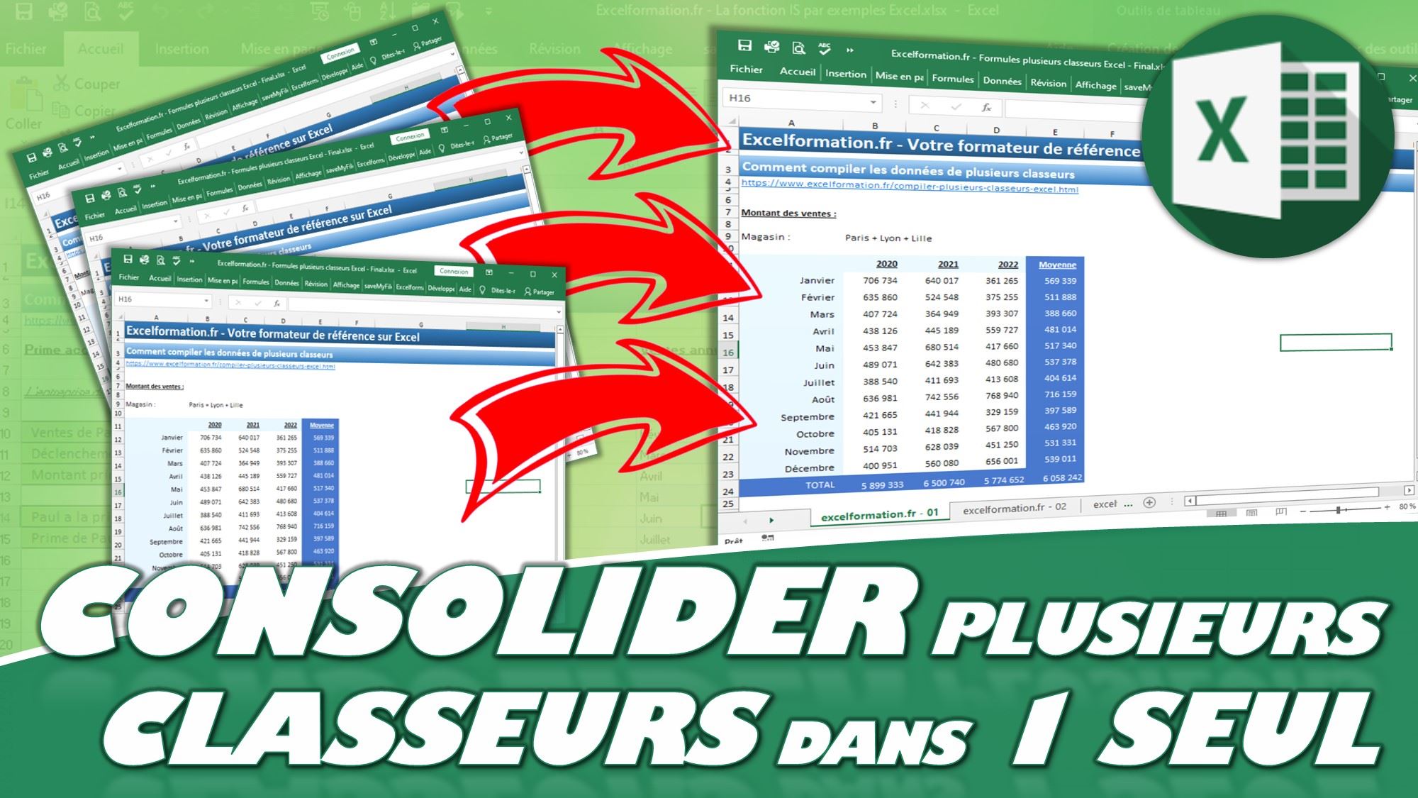 Comment Consolider Plusieurs Classeurs Excel Dans Un Classeur Unique Excel Formation