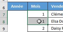 Excel formation - fusion cellules identiques - 02
