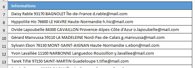 Excel formation - extraire mot - 01