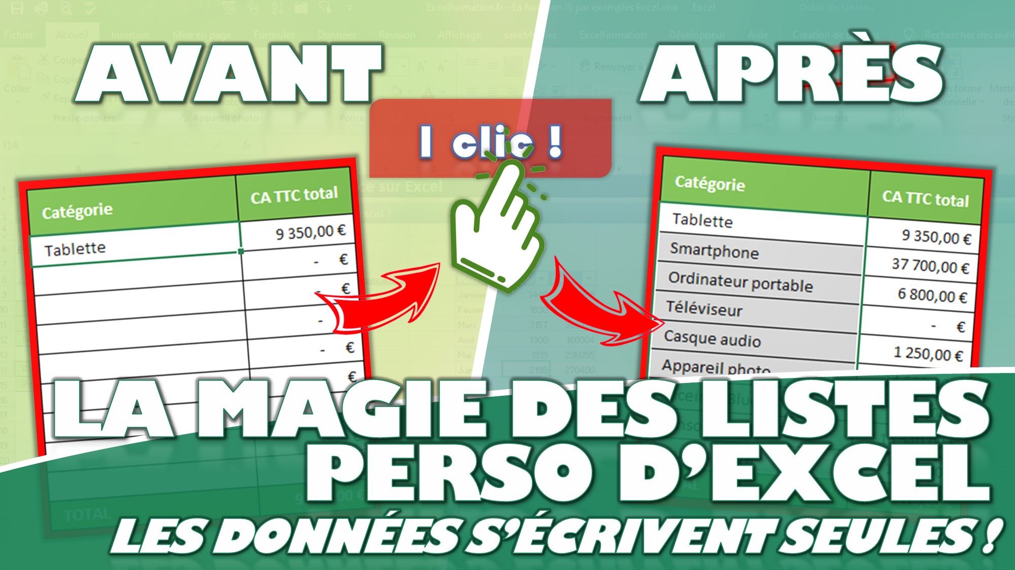 comment créer des listes sur excel