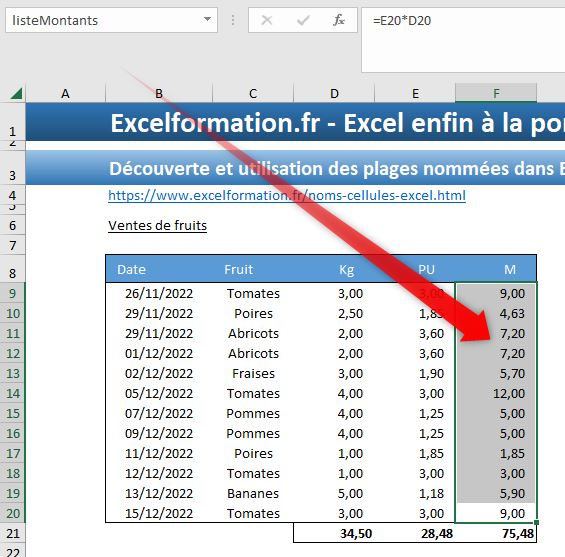 Découvrir Les Plages Nommées D’Excel : Utilisation Et Intérêt ! - Excel ...