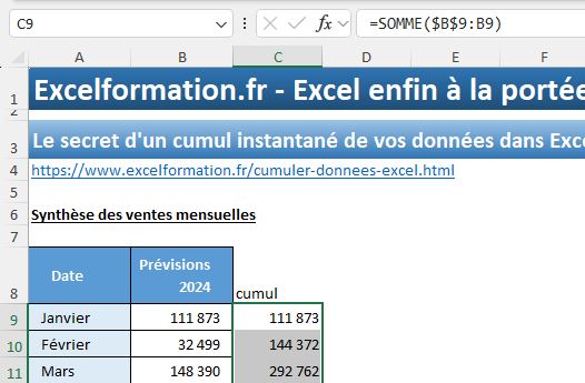 Excel formation - 20240503-Données cumulées - 03