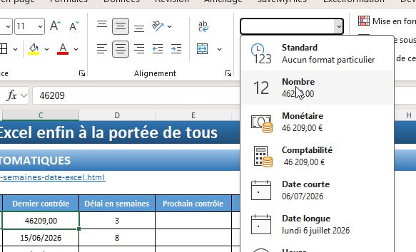Excel formation - 0124-ajouterSemaine - 02