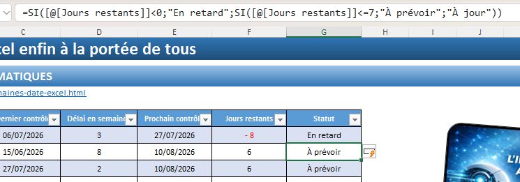 Excel formation - 0124-ajouterSemaine - 06